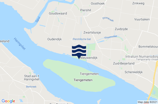 Karte der Gezeiten Spijkenisse, Netherlands