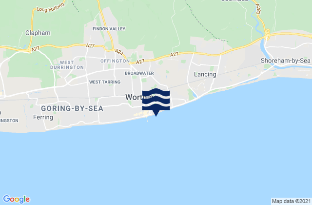 Karte der Gezeiten Splash Point Beach, United Kingdom