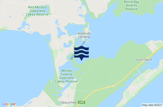Karte der Gezeiten Spoon Bay, Australia