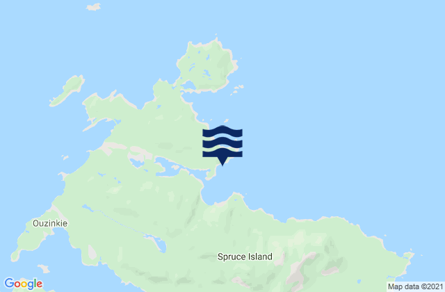Karte der Gezeiten Spruce Island (north Side), United States