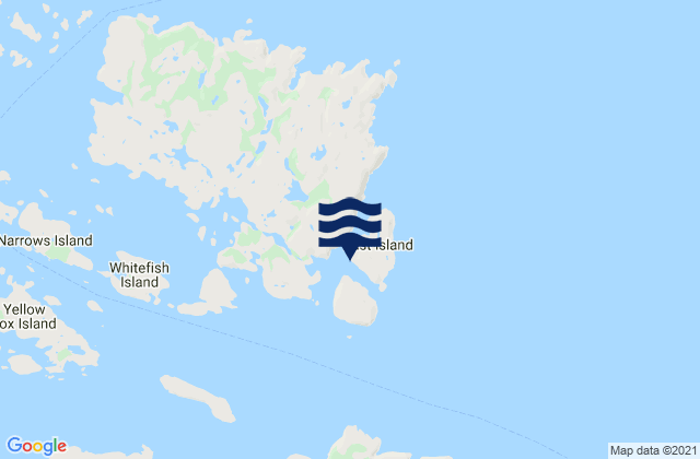 Karte der Gezeiten Square Island Harbour, Canada