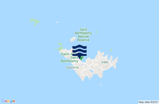 Karte der Gezeiten St-Jean, U.S. Virgin Islands