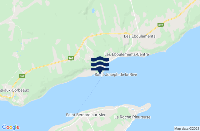 Karte der Gezeiten St-Joseph-de-la-Rive, Canada