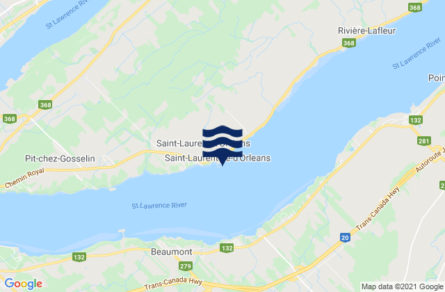 Karte der Gezeiten St-Laurent-Ile-Dorleans, Canada