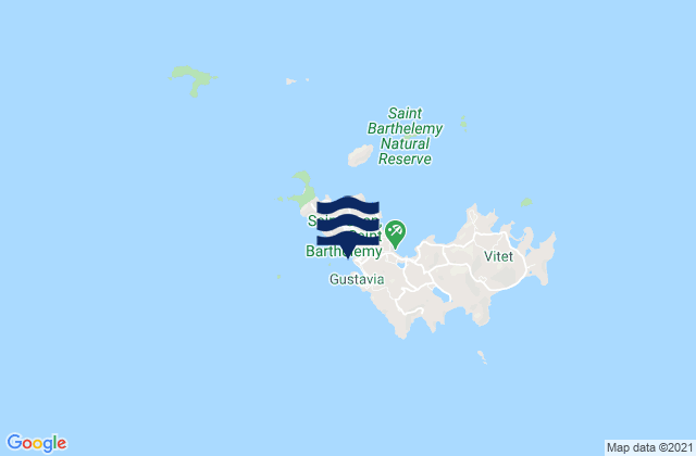 Karte der Gezeiten St Barthelemy, U.S. Virgin Islands