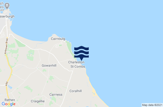 Karte der Gezeiten St Combs Beach, United Kingdom