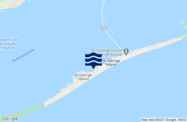 Karte der Gezeiten St George Island 12th St W (Bayside), United States