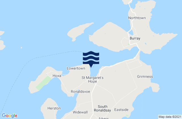 Karte der Gezeiten St Margarets Hope Port, United Kingdom