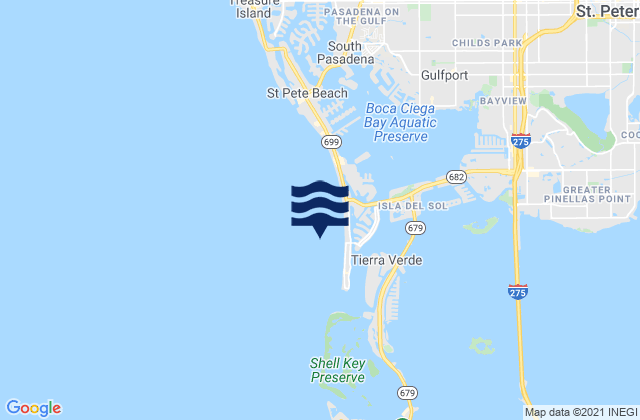 Karte der Gezeiten St Pete Beach, United States