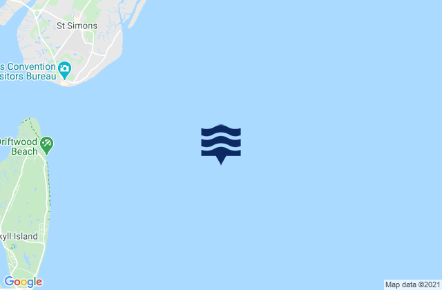 Karte der Gezeiten St Simons Sound Bar, United States