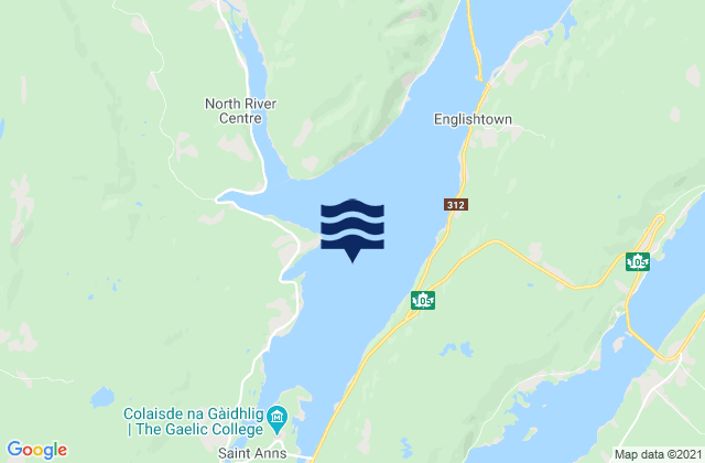 Karte der Gezeiten St. Anns Harbour, Canada