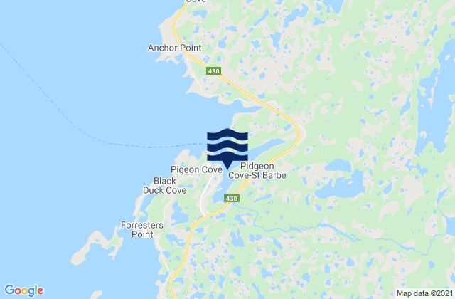 Karte der Gezeiten St. Barbe Bay, Canada