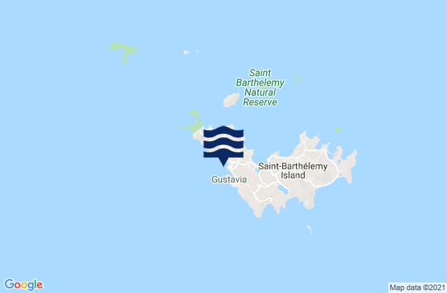Karte der Gezeiten St. Barthelemy, U.S. Virgin Islands