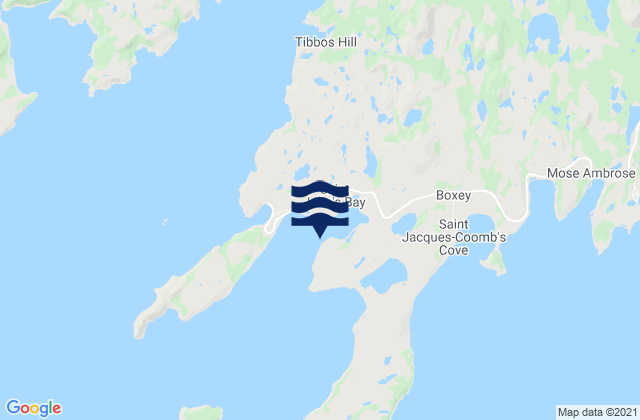 Karte der Gezeiten St. John's Harbour, Canada