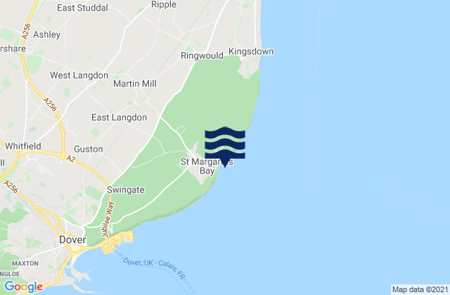 Karte der Gezeiten St. Margaret's Bay, United Kingdom