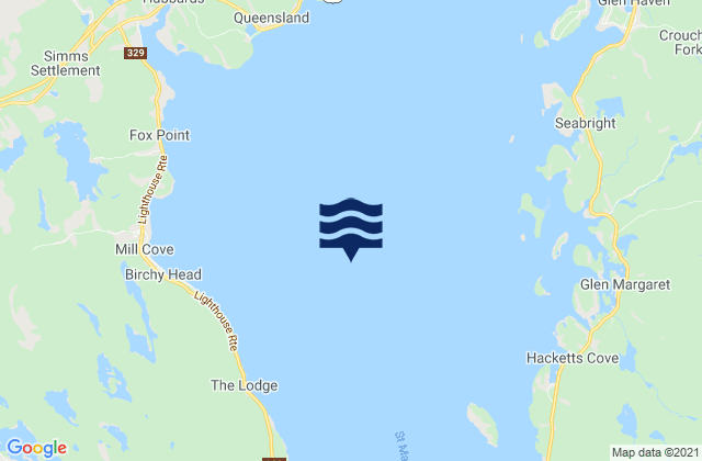 Karte der Gezeiten St. Margarets Bay, Canada
