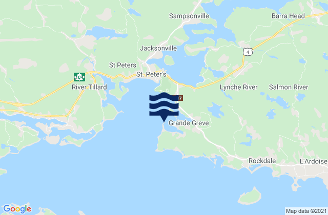 Karte der Gezeiten St. Peter Bay, Canada