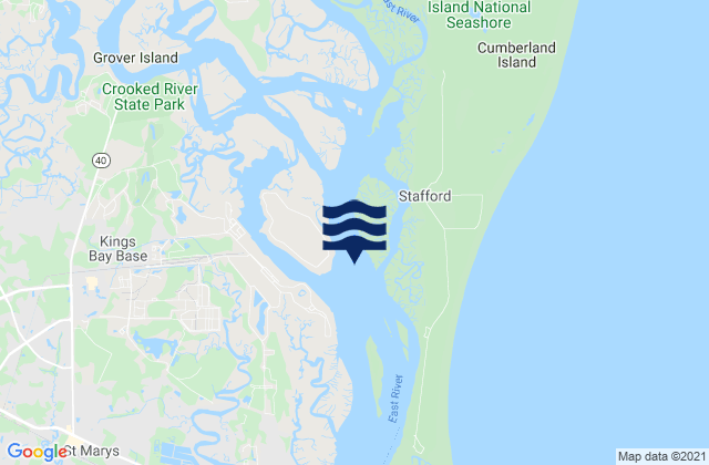 Karte der Gezeiten Stafford Island west of, United States