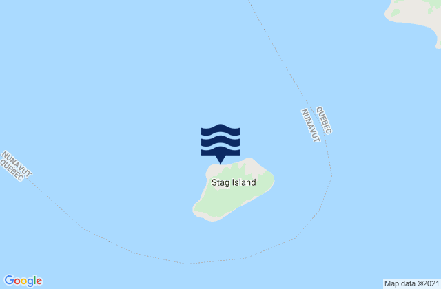 Karte der Gezeiten Stag Island, Canada