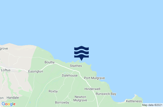 Karte der Gezeiten Staithes Beach, United Kingdom