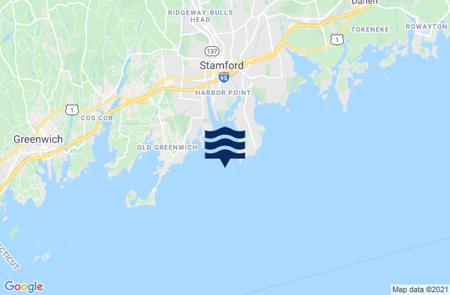 Karte der Gezeiten Stamford Harbor entrance, United States