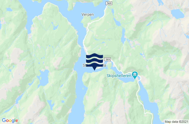 Karte der Gezeiten Stamnes, Norway