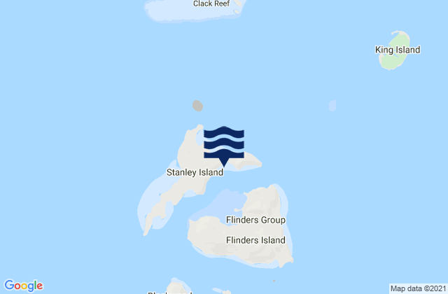Karte der Gezeiten Stanley Island, Australia