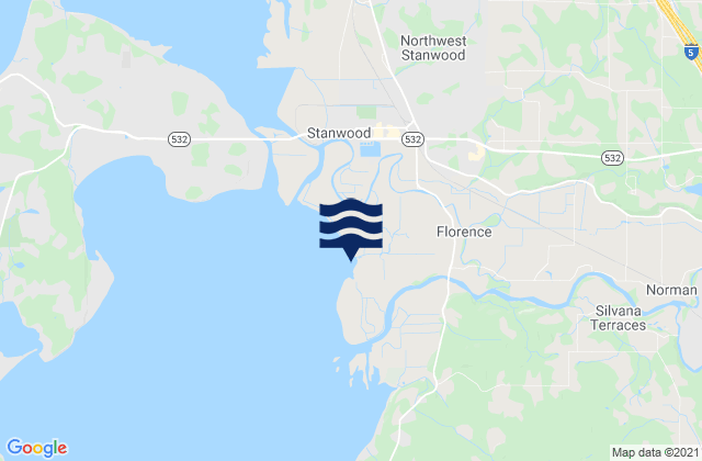 Karte der Gezeiten Stanwood Stillaguamish River, United States
