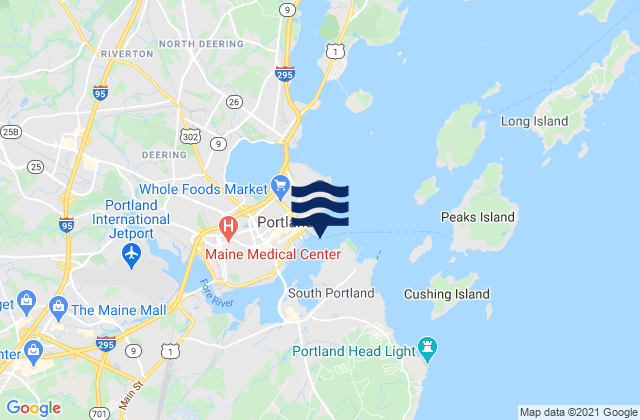 Karte der Gezeiten State Pier Portland Harbor, United States
