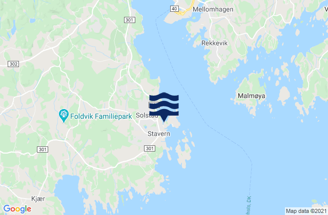 Karte der Gezeiten Stavern, Norway