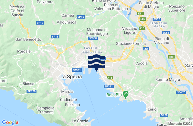 Karte der Gezeiten Stazione-Fornola, Italy