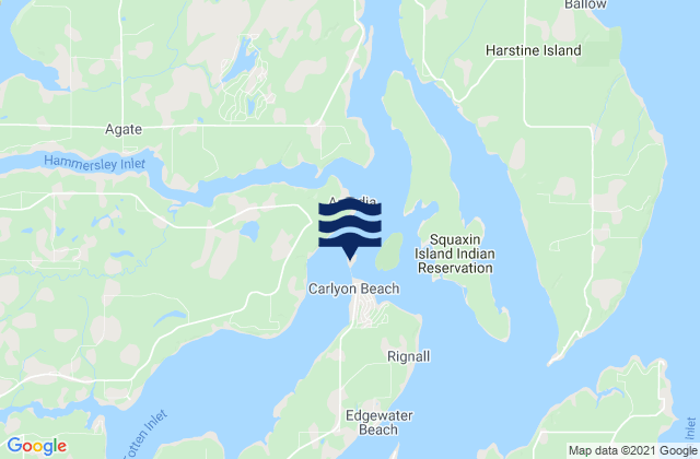 Karte der Gezeiten Steamboat Island, United States