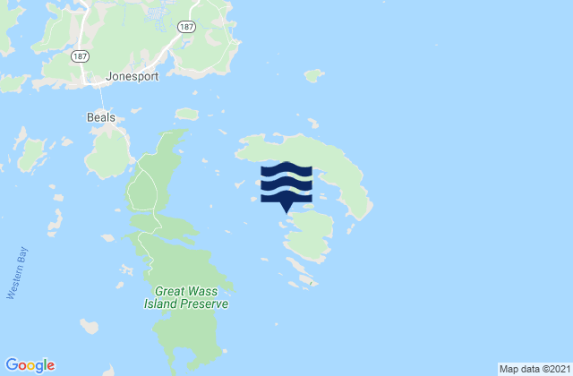 Karte der Gezeiten Steele Harbor Island, United States