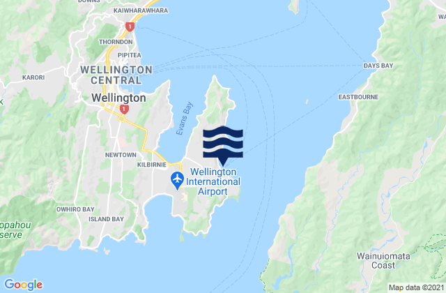 Karte der Gezeiten Steeple Rock, New Zealand