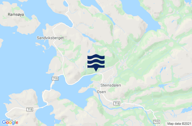 Karte der Gezeiten Steinsdalen, Norway