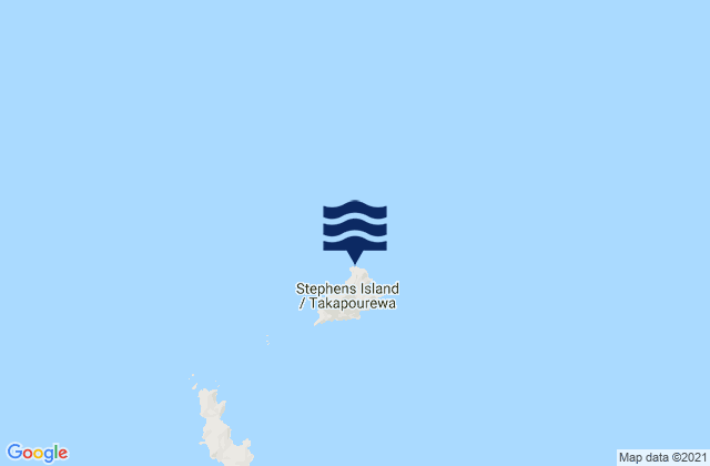 Karte der Gezeiten Stephens Island (Takapourewa), New Zealand