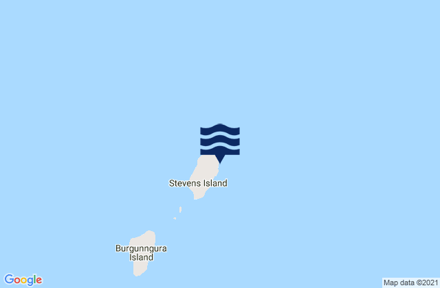Karte der Gezeiten Stevens Island, Australia