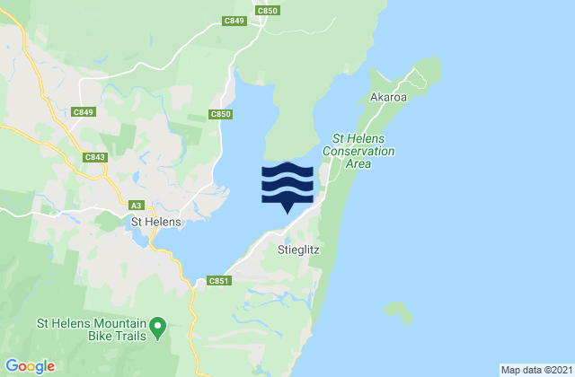 Karte der Gezeiten Stieglitz Beach, Australia