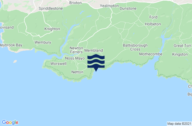 Karte der Gezeiten Stoke (Row Cove) Beach, United Kingdom