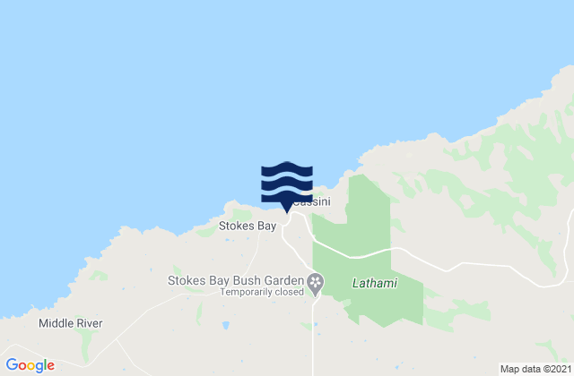 Karte der Gezeiten Stokes Bay, Australia
