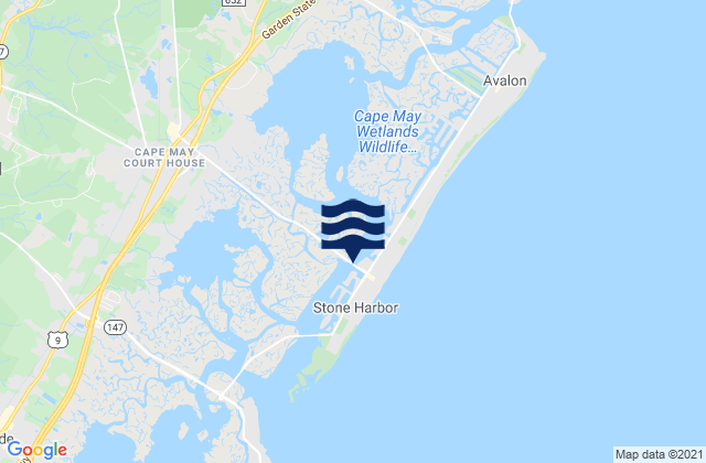 Karte der Gezeiten Stone Harbor (Great Channel), United States