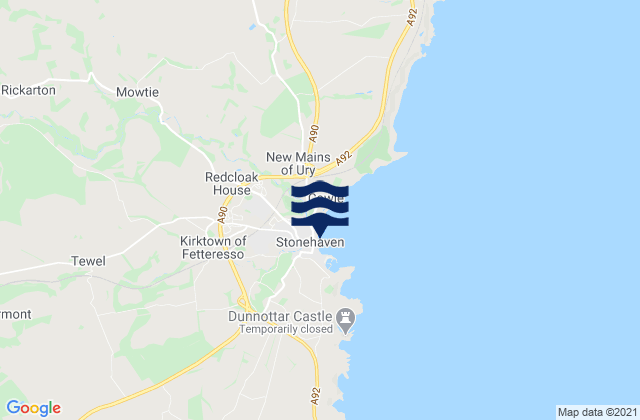Karte der Gezeiten Stonehaven, United Kingdom