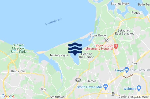 Karte der Gezeiten Stony Brook Harbor, United States