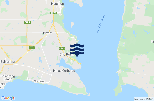 Karte der Gezeiten Stony Point, Australia