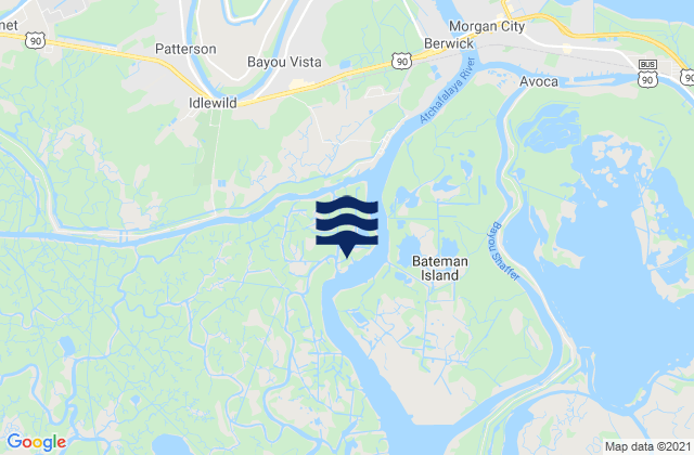 Karte der Gezeiten Stouts Pass Six Mile Lake, United States