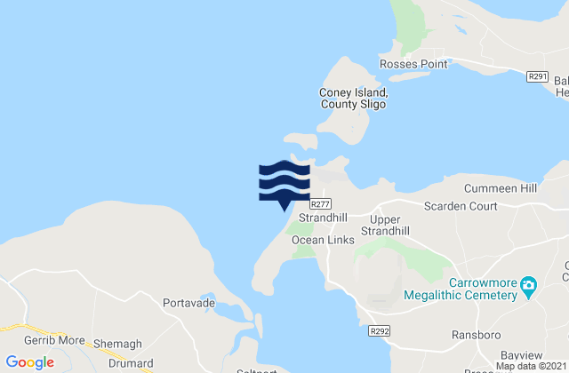 Karte der Gezeiten Strandhill Beach, Ireland