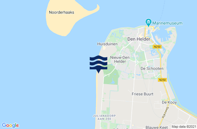 Karte der Gezeiten Strandslag Duinoord, Netherlands
