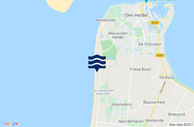 Karte der Gezeiten Strandslag Falga, Netherlands