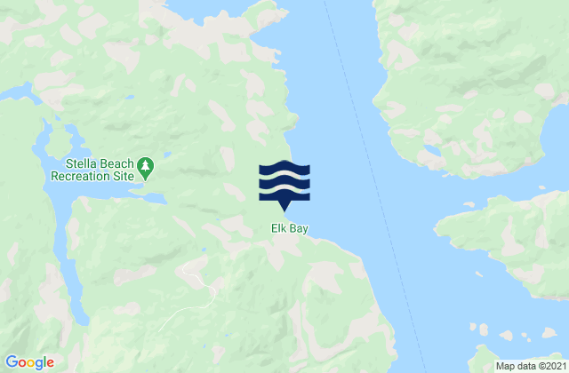 Karte der Gezeiten Strathcona Regional District, Canada