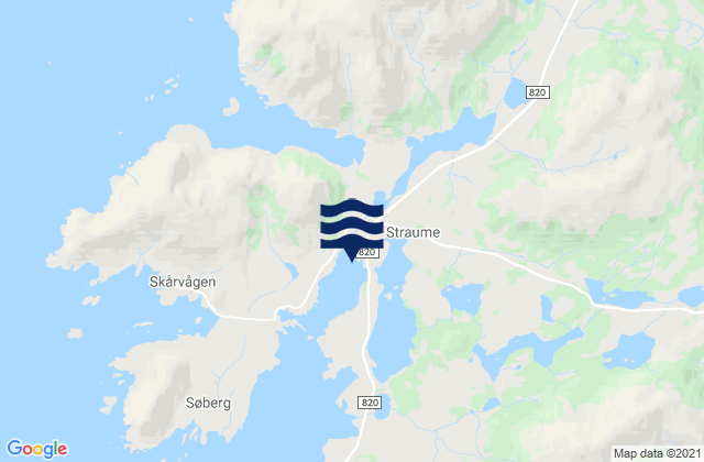 Karte der Gezeiten Straume, Norway
